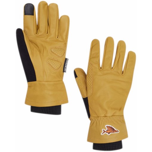 Picture of Café du Cycliste Gravel Leather Gloves - mustard
