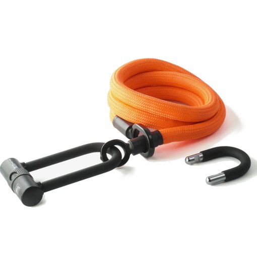 Foto de tex–lock Candado Cable - eyelet incl. U/X-Lock - 160 cm - acid orange