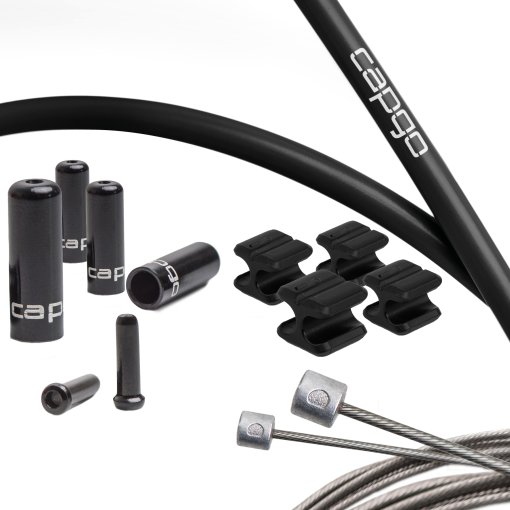 Immagine prodotto da capgo Kit di Cavo di Cambio - Orange Line | Double (2x) - MTB/Road (Shimano/SRAM) | nero