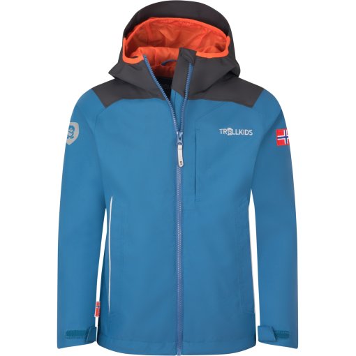 Foto de Trollkids Chaqueta Niño - Bergen - Nordic Blue/Negro/Flame Orange