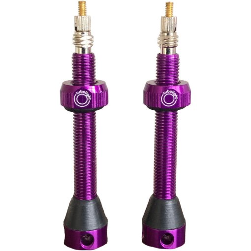 Foto de Tubolight Juego de Válvulas Tubeless - 50mm (Par) - púrpura