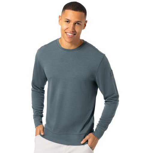 Foto de SUPER.NATURAL Jersey Hombre - Solution Bio Crew - Turbulence Blue