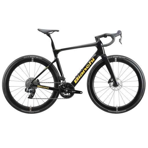 Picture of Bianchi INFINITO PRO - Rival AXS - Carbon Road Bike - 2026 - sparkling black / gold full glossy