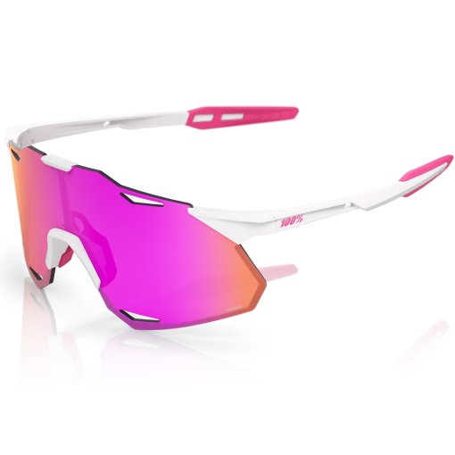 Picture of 100% Hypercraft XS Glasses - Matte White/Pink - HiPER Vital Pink Mirror | Clear