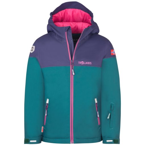Foto de Trollkids Chaqueta Esquí Niña - Hallingdal - Midnight Petrol/Deep Violet/Dark Pink