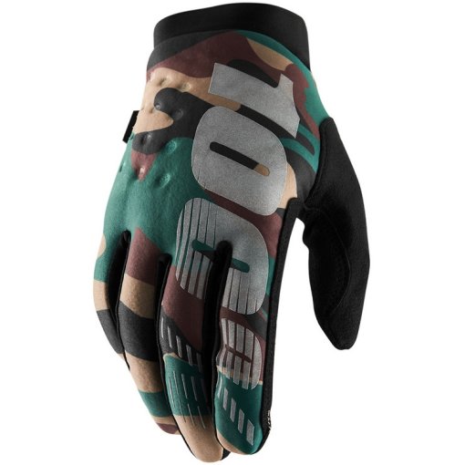 Foto de 100% Guantes Ciclismo Softshell Hombre - Brisker Cold Weather - camo black