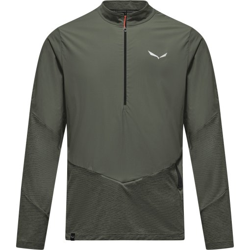 Foto de Salewa Camiseta de Manga Larga Hombre - Pedroc Dry Wind Half Zip - faded green 5A50