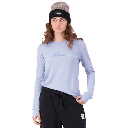 Picture of Mons Royale Yotei Merino Classic Long Sleeve Women - ice blue