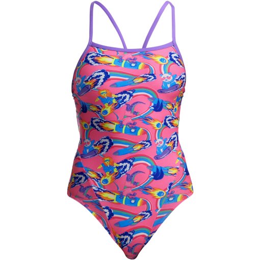 Productfoto van Funkita Single Strap Eco Eendelig badpak voor dames - Sweet Surfers