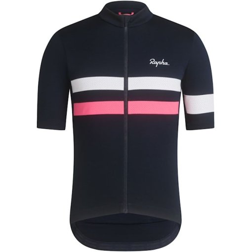 Foto de Rapha Maillot de Manga Corta Hombre - Brevet - dark navy/high-vis pink/white