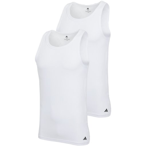 Foto de adidas Sports Underwear Camiseta sin Mangas Hombre - Active Flex Cotton - Pack de 2 - 100 blanco