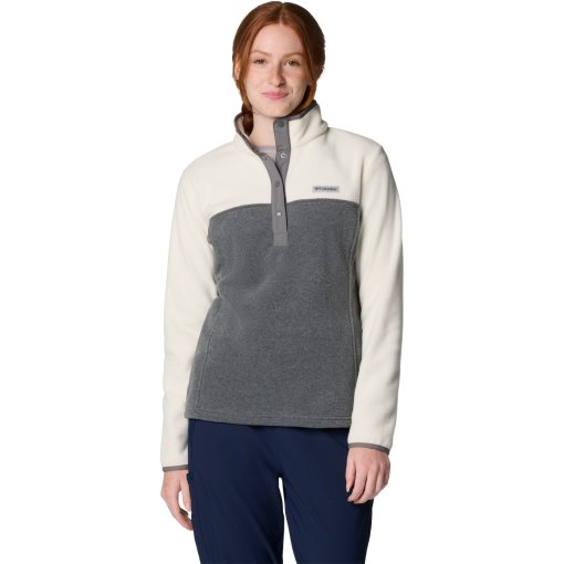 Immagine prodotto da Columbia Pullover Donna - Benton Springs 1/2 Snap II - City Grey Heather/Chalk