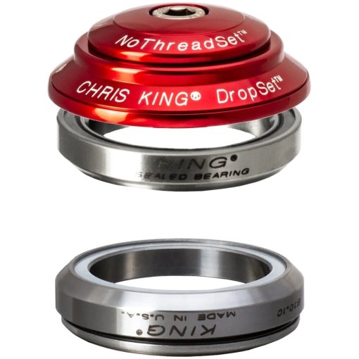 Photo produit de Chris King Jeu de Direction - DropSet 6 - 1 1/8 Pouces - IS41/28.6 | IS41/30 - red