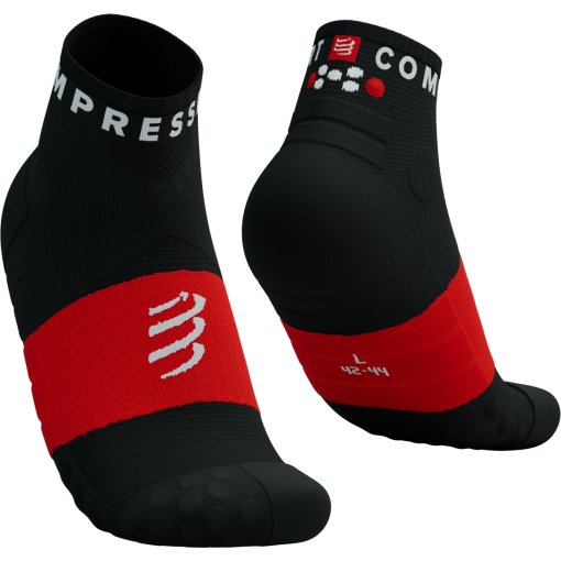 Photo produit de Compressport Chaussettes de Compression - Ultra Trail Low - black/white/core red