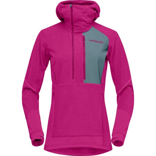 Norrona lofoten Thermal Pro Hood Pullover Women - Festival Fuchsia