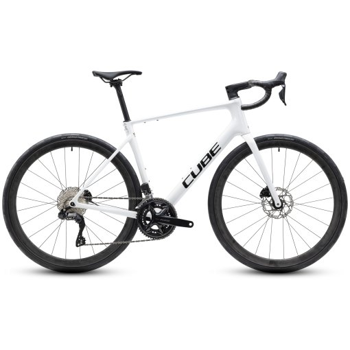 Billede af CUBE ATTAIN C:62 SLX - Carbon racercykel - 2027 - metallicwhite / black