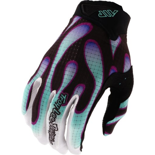 Photo produit de Troy Lee Designs Gants - Air - Overspray Black/Real Teal