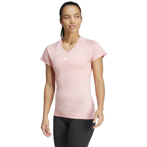 Immagine prodotto da adidas Maglietta Donna - AEROREADY Train Essentials Minimal Branding V-Neck - semi pink spark IX1002