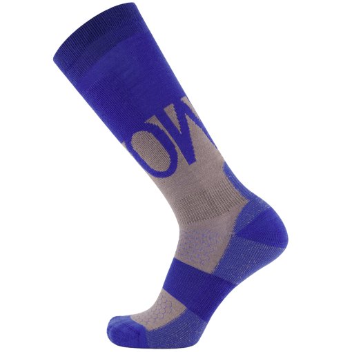 Picture of Mons Royale Ultra Cushion Merino Snow Socks - blue dusk / cinder