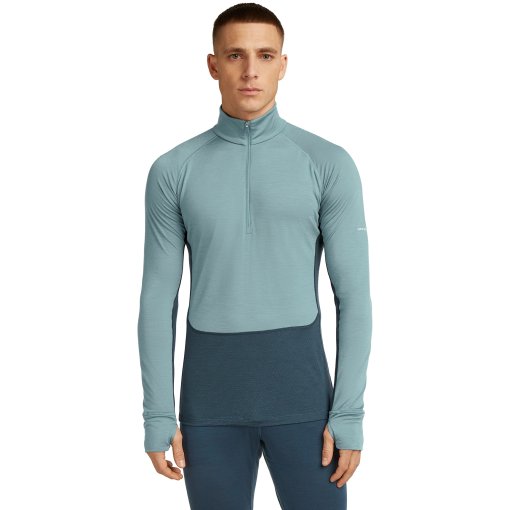 Foto de Icebreaker Camiseta de Manga Larga Hombre - Merino 125 ZoneKnit™ Half Zip - Abyss/Blue Ash