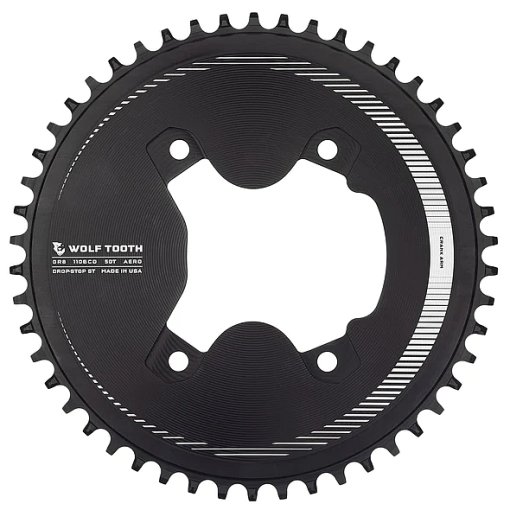 Wolf Tooth Aero Chainring for Shimano GRX | 110 BCD Asymmetric | 4