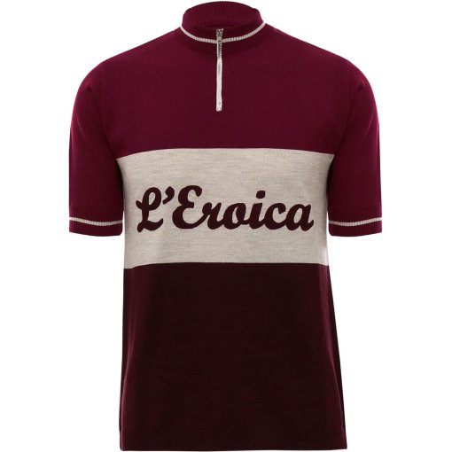Bild von Santini Eroica Vino Woll Kurzarmtrikot Herren ER1114VINO - bordeaux BR