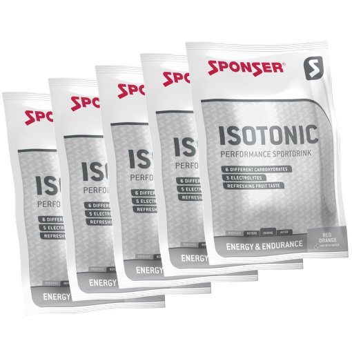 Foto de SPONSER Isotonic - Bebida en polvo con carbohidratos - 5x52g