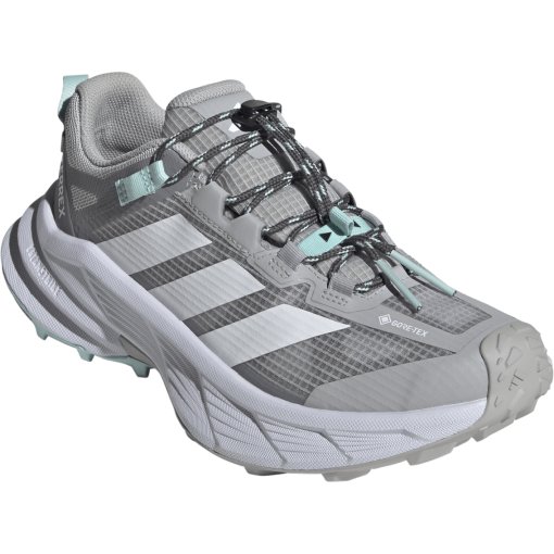 Productfoto van adidas TERREX Free Hiker SL Low GORE-TEX Wandelschoenen Dames - dash grey/cloud white/semi flash aqua KJ1917