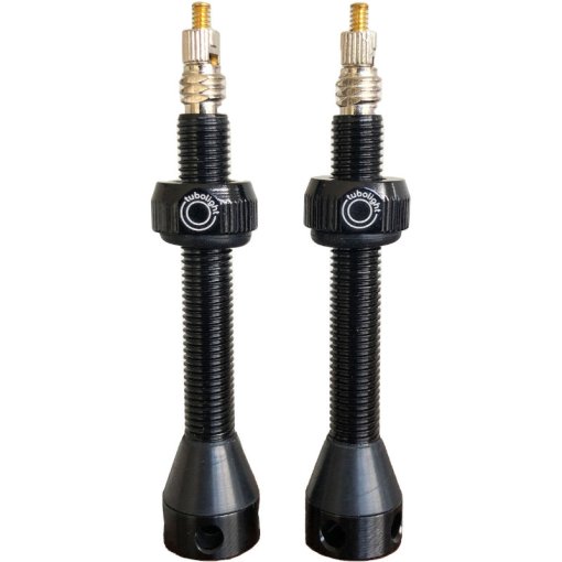 Immagine prodotto da Tubolight Set de Valvole Tubeless - Ottone - 50mm (Paio) - nero