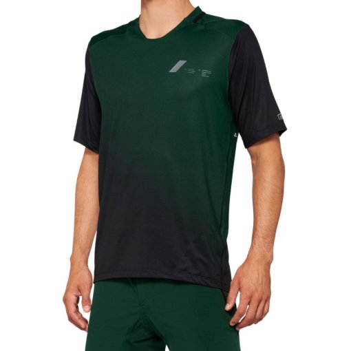 Foto de 100% Maillot Ciclismo Hombre - Celium - forest green/negro