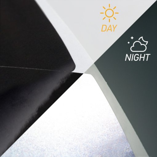 Luxshield Autocollant Réfléchissant Triangles - grand - noir