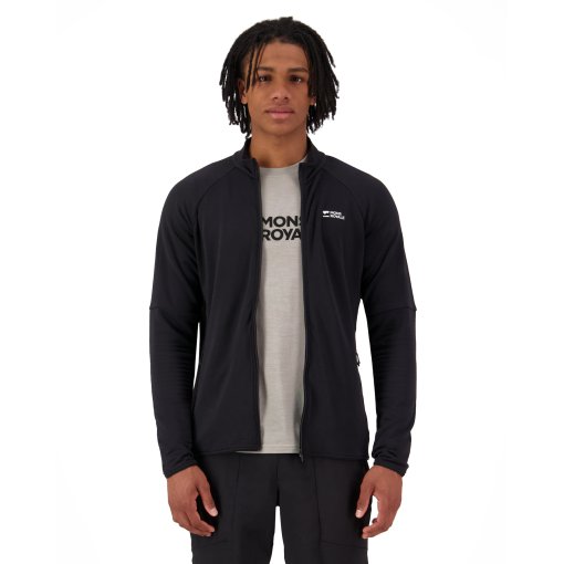 Photo produit de Mons Royale Quad Merino Veste polaire pour hommes - black