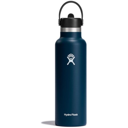 Foto de Hydro Flask 21oz Botella Térmica Standard Mouth + Flex Straw Tapa - 621ml - Indigo
