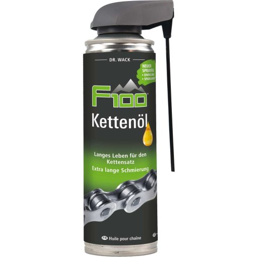 Kuva tuotteesta Dr. Wack F100 Ketjuöljy - 300ml:n aerosolikanisteri, jossa on 360°-suutin