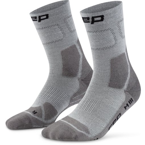 Picture of CEP Hiking Light Cushion Mid Cut Compression Socks Men - grey/dark grey