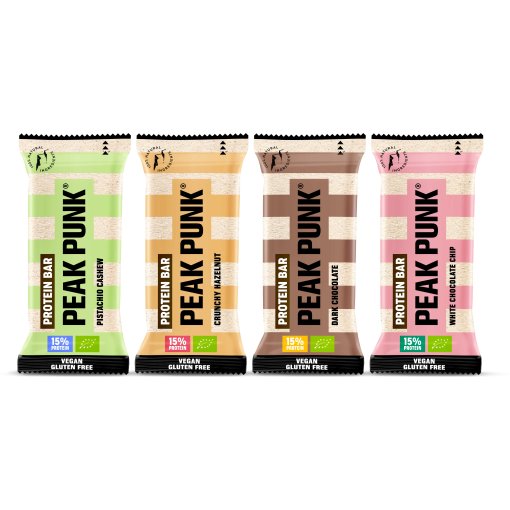 Foto de Peak Punk BIO Protein Bar - barrita proteína - Surtido de Degustación - 4x55g