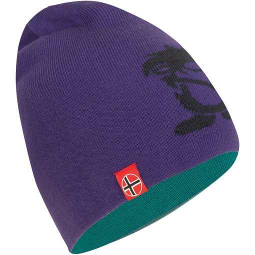 Slika izdelka Trollkids Troll Long Pletene kape za otroke - Blue Purple/Dark Cyan/Black