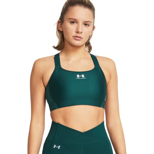 Foto de Under Armour Sujetador Deportivo de Sujeción Alta Mujer - HeatGear® Armour - Hydro Teal/White