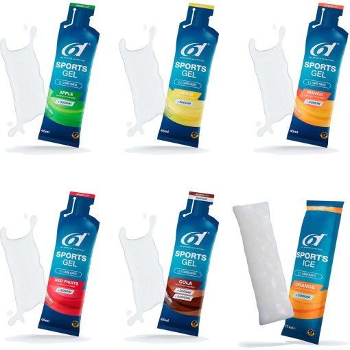 Kuva tuotteesta 6d Sports Nutrition Sports Gel - Mixed Flavors - Hiilihydraattigeeli - 5x45ml + 1 ilmaiseksi Sports Ice 77ml