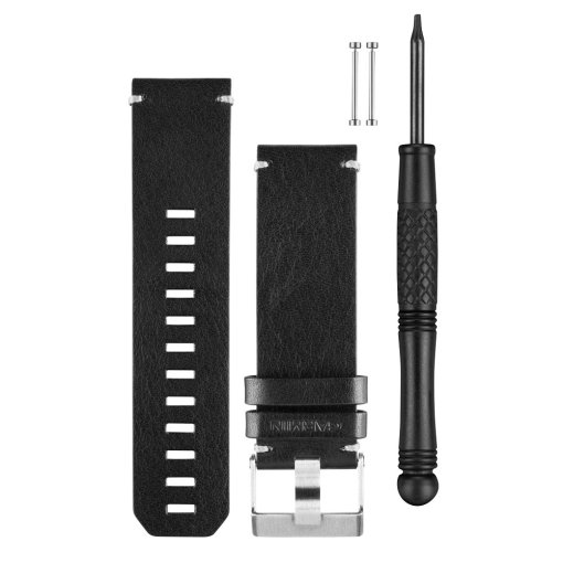 Photo produit de Garmin Leather Watch Band for fenix 3 / quatix 3 - Black - 010-12168-29