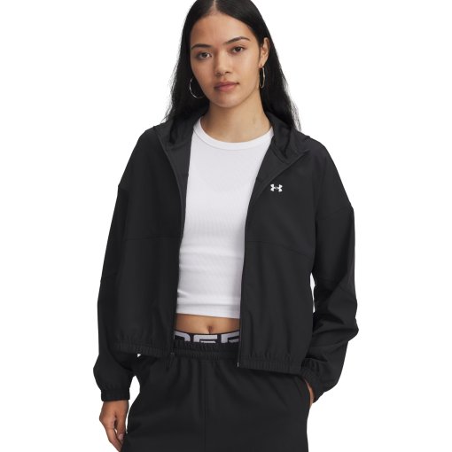 Picture of Under Armour UA Rival Woven Jacket Women - Black/Black/White