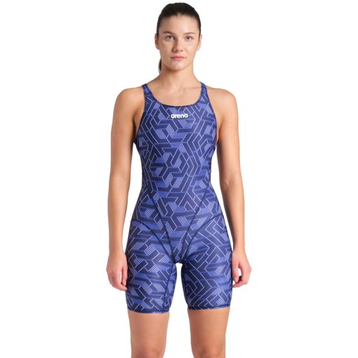 Foto de arena Performance Printed Traje de baño de cuerpo entero Mujer - Navy Multi