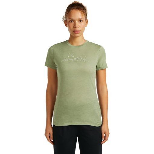 Picture of Icebreaker Merino 150 Tech Lite T-Shirt Sparkling Stars Women - Lichen