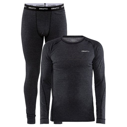 Picture of CRAFT Core Wool Merino Men&#039;s Baselayer Set - Black Melange