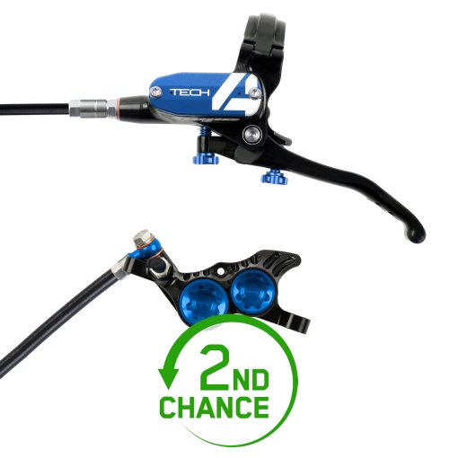 Produktbild von Hope Tech 4 V4 Scheibenbremse - schwarz/blau - Hebel rechts - B-Ware