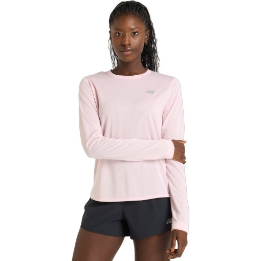 Foto de New Balance Camiseta de manga larga Mujer - Athletics - Rose Sugar Heather