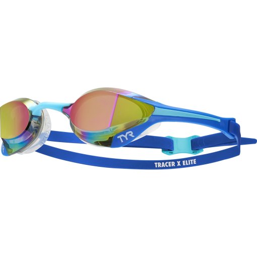 Picture of TYR Tracer-X Elite Racing Mirrored Swim Goggles - blue/turquoise