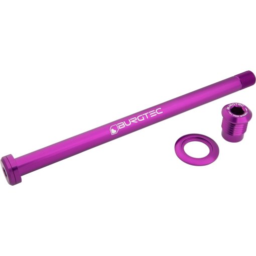 Foto de Burgtec Eje pasante - Trasero | 12x148mm Boost | M12x1 | 186mm | para Orbea - purple rain
