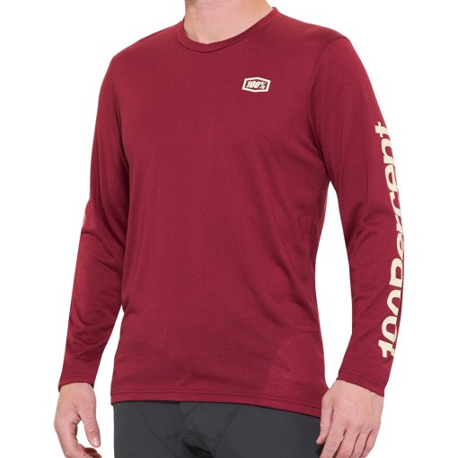 Foto de 100% Maillot de Manga Larga Hombre - Airmatic - merlot