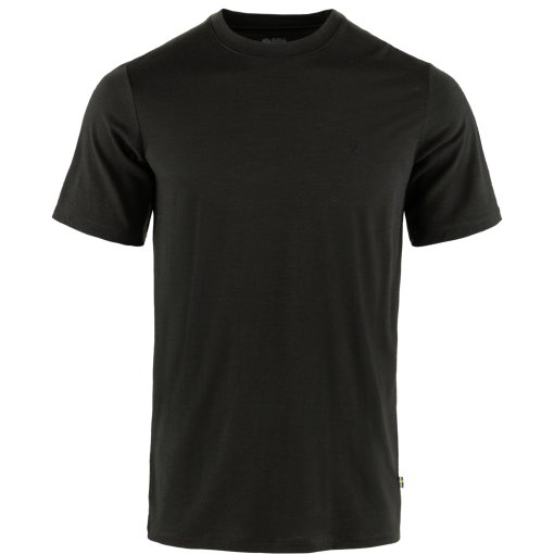 Photo produit de Fjällräven T-Shirt Manches Courtes Homme - Abisko Wool - noir